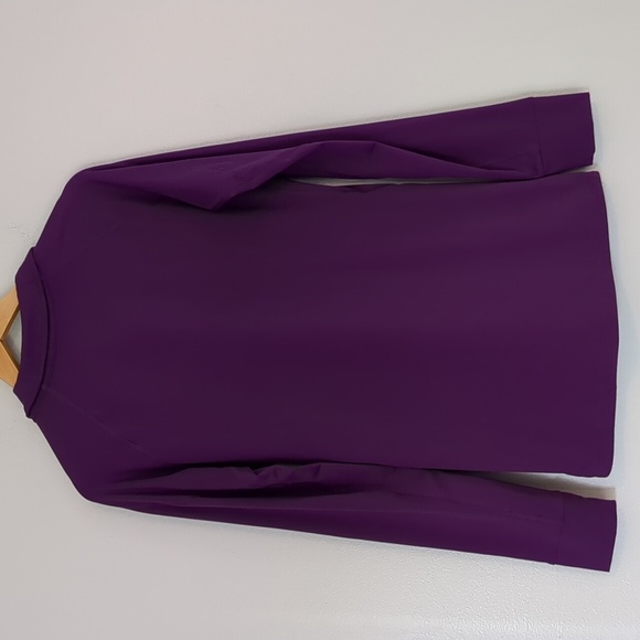 Adidas Climalite Shirt Women's Large Purple Long Sleeve Running Athletic 1/4 Zip - Picture 4 of 9